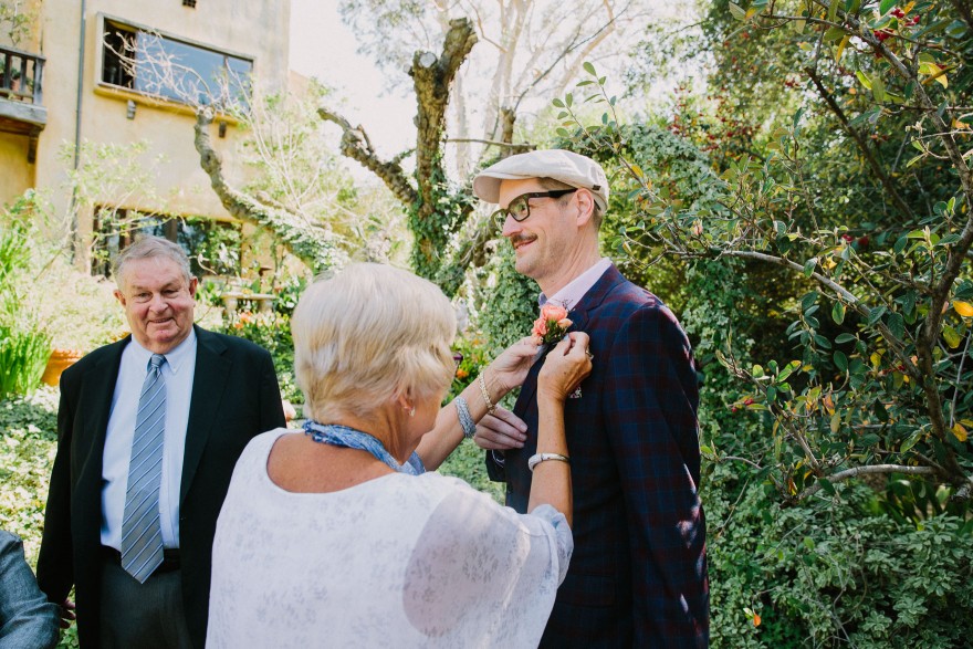Colorful Poolside Garden Wedding – Photo by Let's Frolic Together