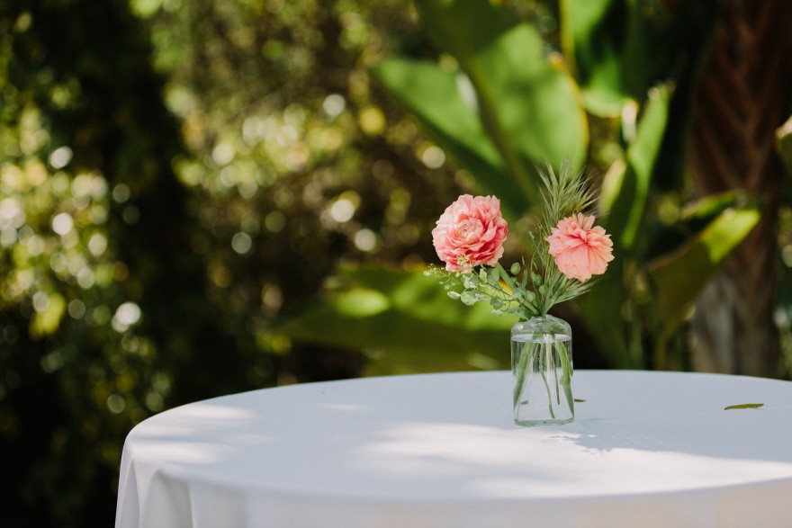 Colorful Poolside Garden Wedding – Photo by Let's Frolic Together