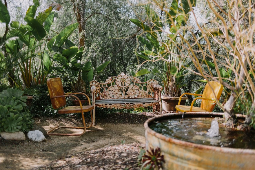 Colorful Poolside Garden Wedding – Photo by Let's Frolic Together