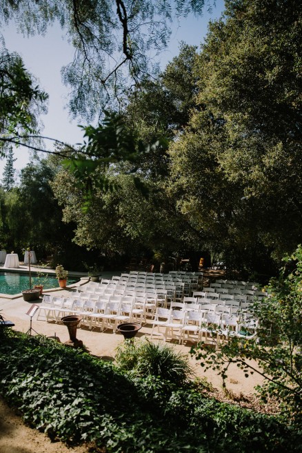 Colorful Poolside Garden Wedding – Photo by Let's Frolic Together