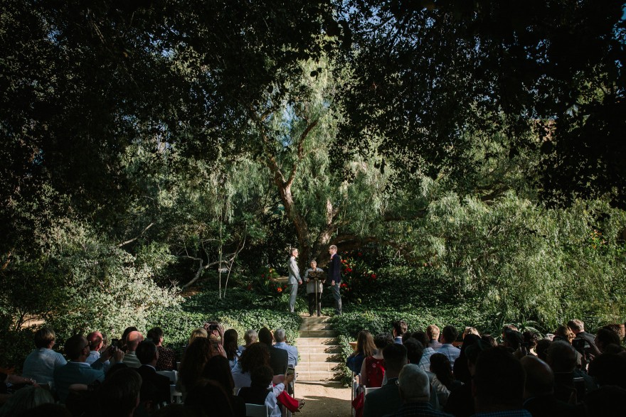 Colorful Poolside Garden Wedding – Photo by Let's Frolic Together