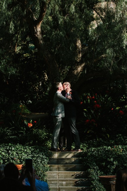 Colorful Poolside Garden Wedding – Photo by Let's Frolic Together