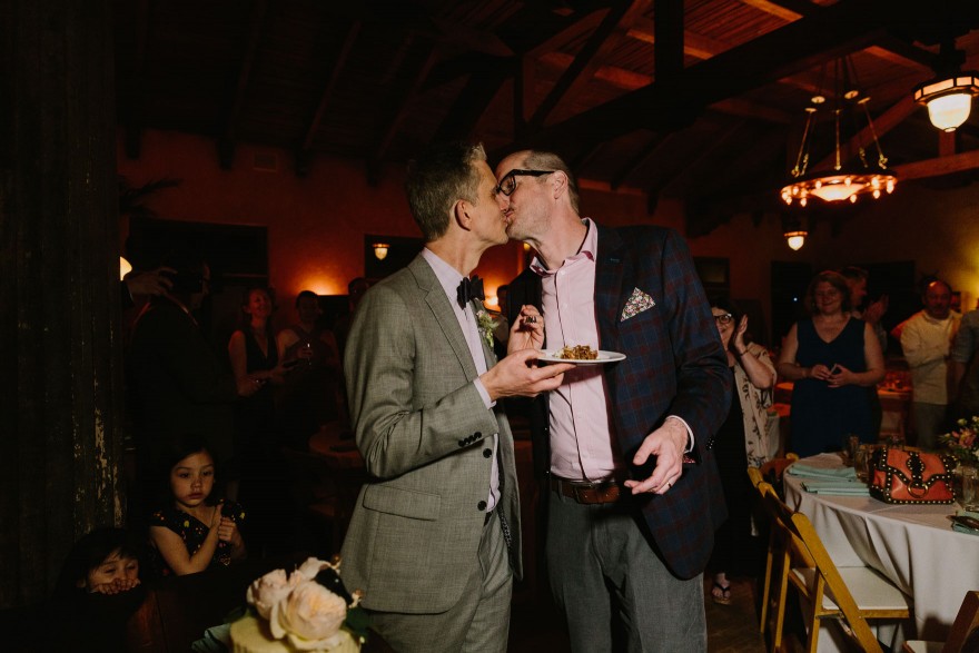 Colorful Poolside Garden Wedding – Photo by Let's Frolic Together