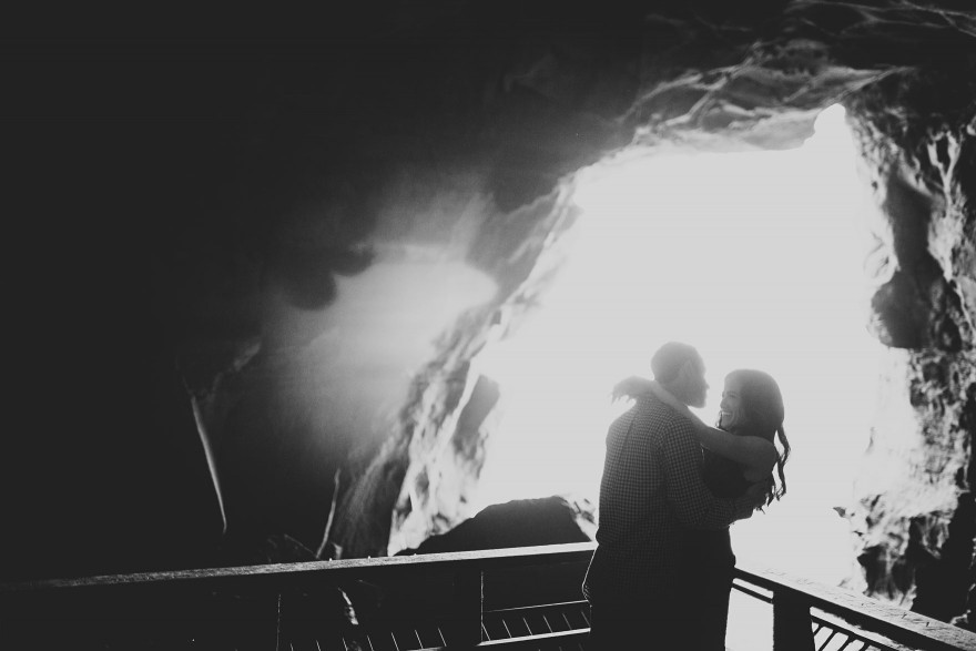 Coastal Caverns Engagement in La Jolla – Photo by Let's Frolic Together