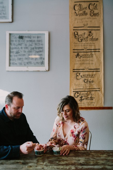 Old Town Ice Cream Engagement – Photo by Let's Frolic Together
