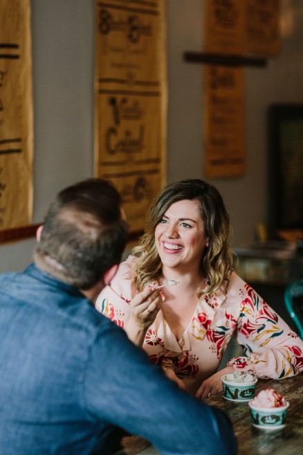 Old Town Ice Cream Engagement – Photo by Let's Frolic Together