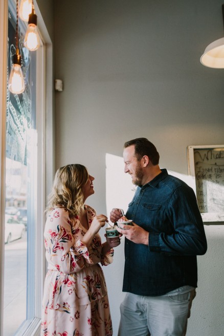 Old Town Ice Cream Engagement – Photo by Let's Frolic Together