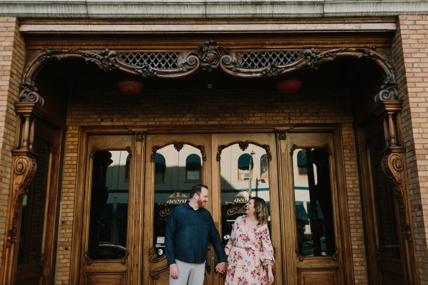 Old Town Ice Cream Engagement – Photo by Let's Frolic Together