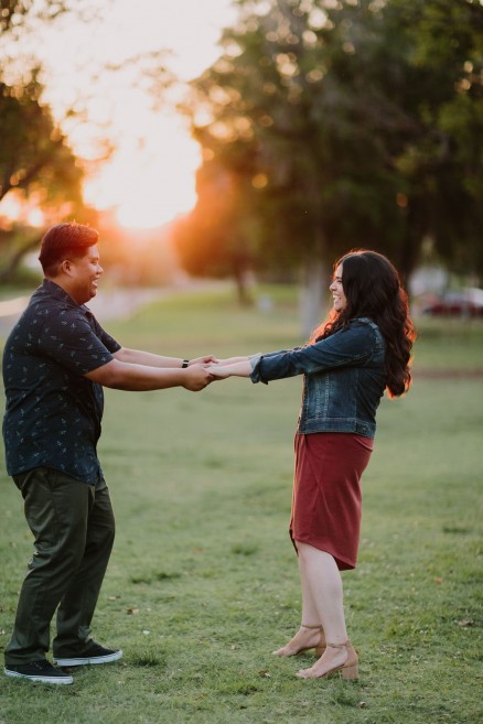 A Pizza & Puppy Engagement – Photo by Let's Frolic Together