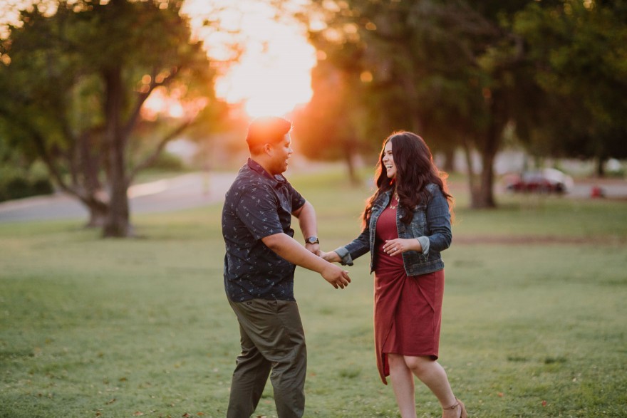 A Pizza & Puppy Engagement – Photo by Let's Frolic Together
