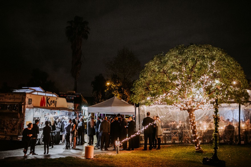 Twinkly Backyard Wedding Bash – Photo by Let's Frolic Together
