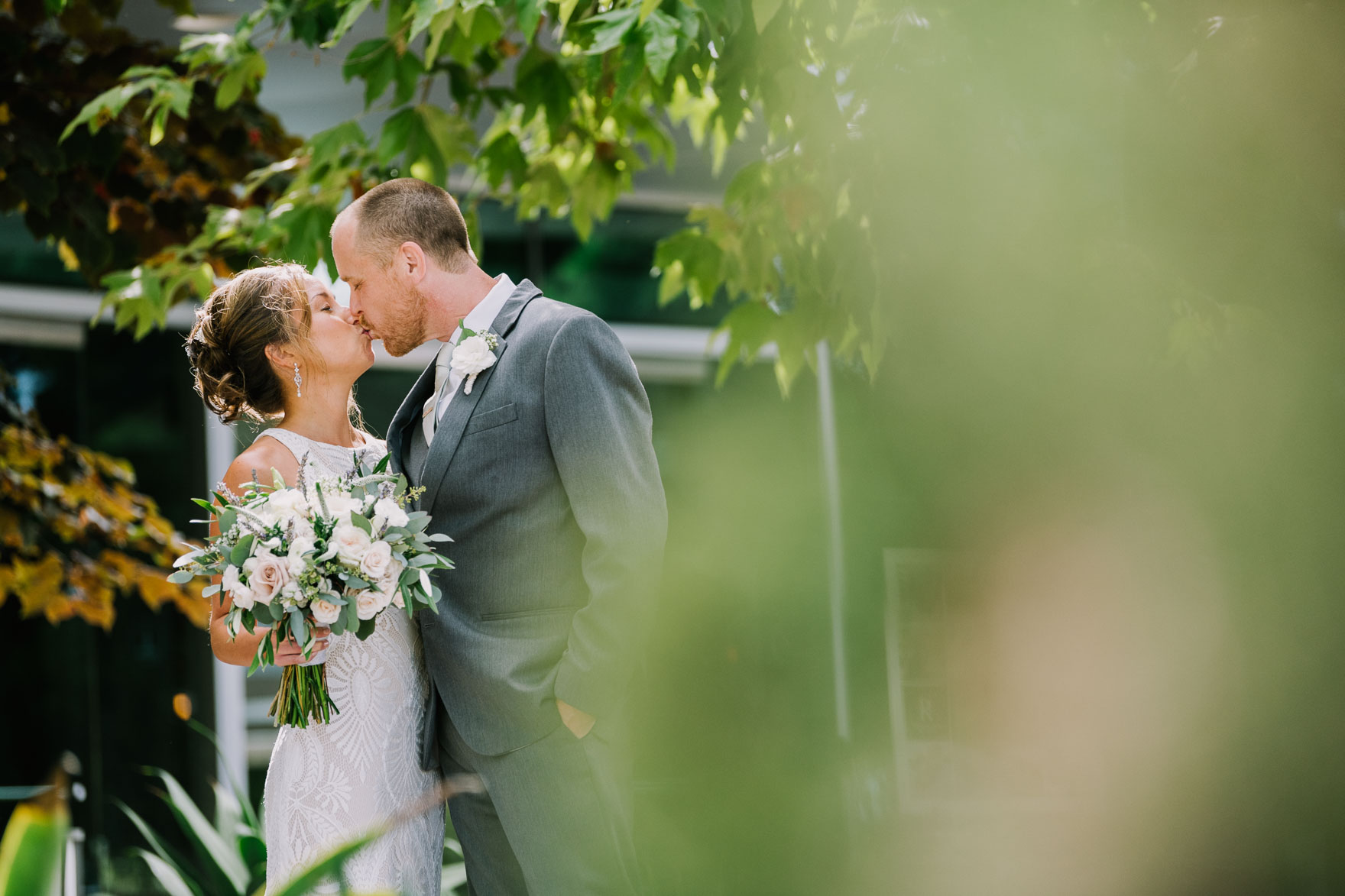Industrial Garden Oasis Wedding – Photo by Let's Frolic Together