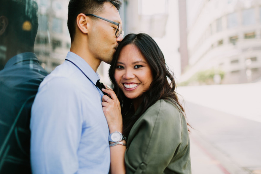 Engaged in Downtown LA &ndash; Photo by Let's Frolic Together