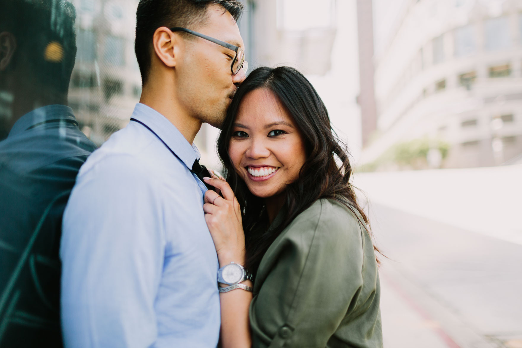 Engaged in Downtown LA – Photo by Let's Frolic Together