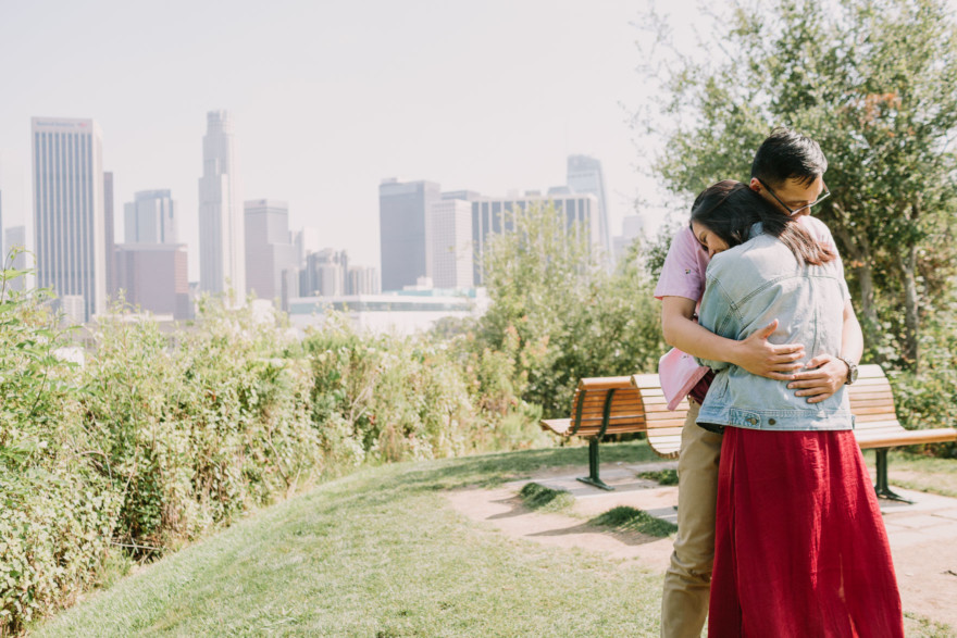 Engaged in Downtown LA &ndash; Photo by Let's Frolic Together