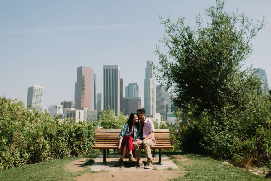 Engaged in Downtown LA &ndash; Photo by Let's Frolic Together