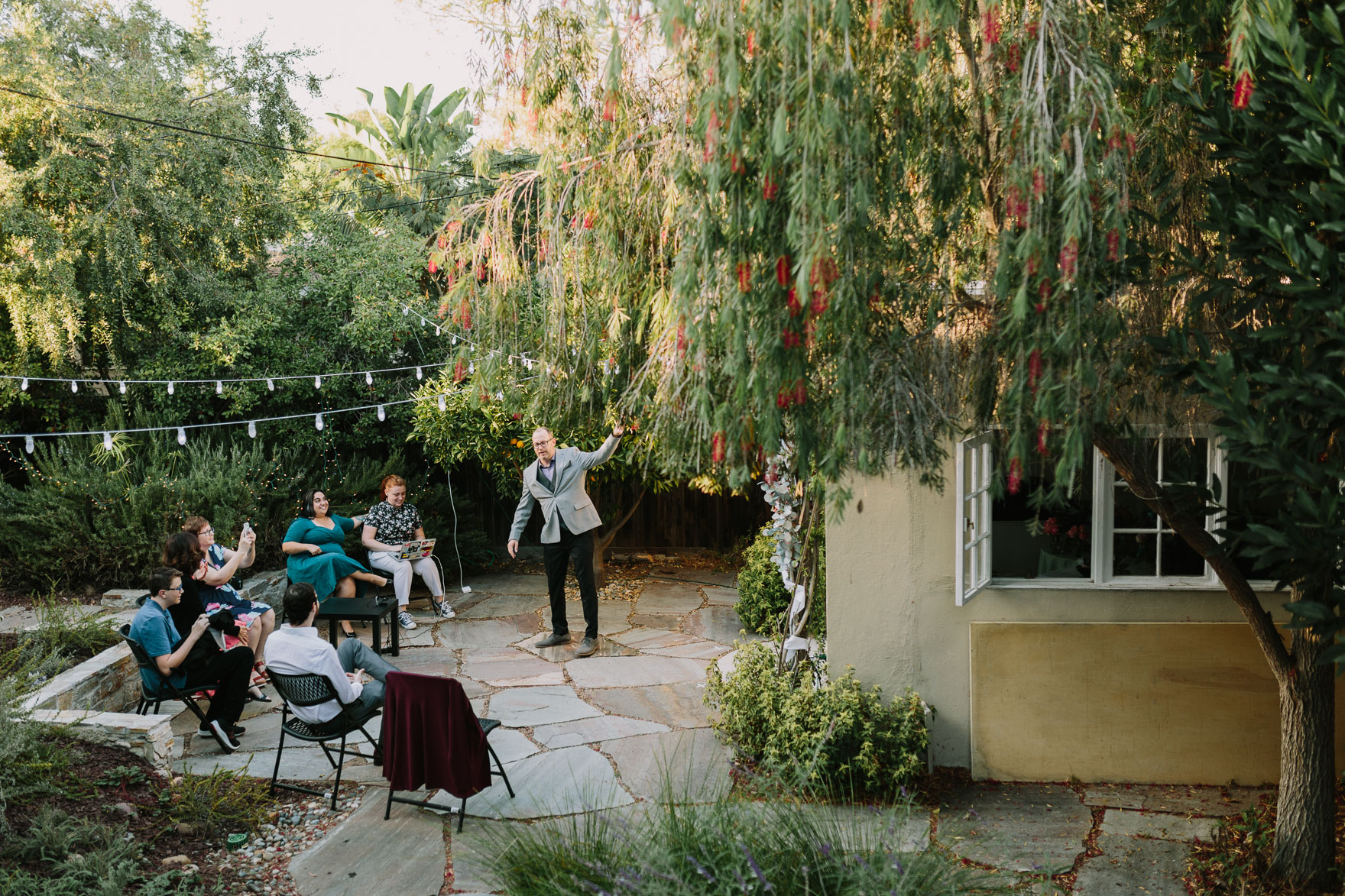 Charming Backyard Microwedding – Photo by Let's Frolic Together