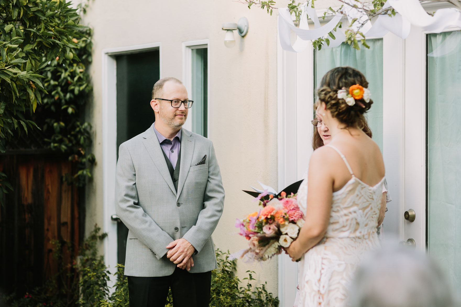 Charming Backyard Microwedding – Photo by Let's Frolic Together