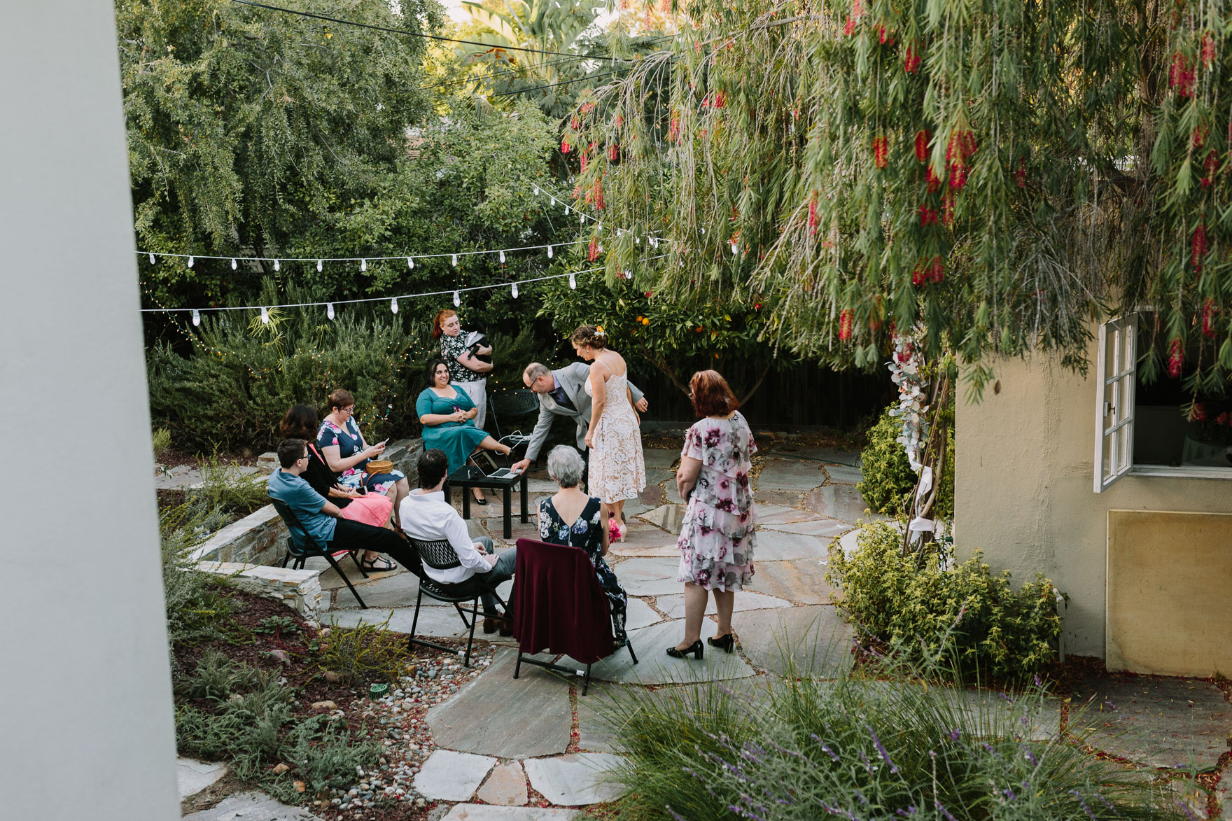 Charming Backyard Microwedding – Photo by Let's Frolic Together