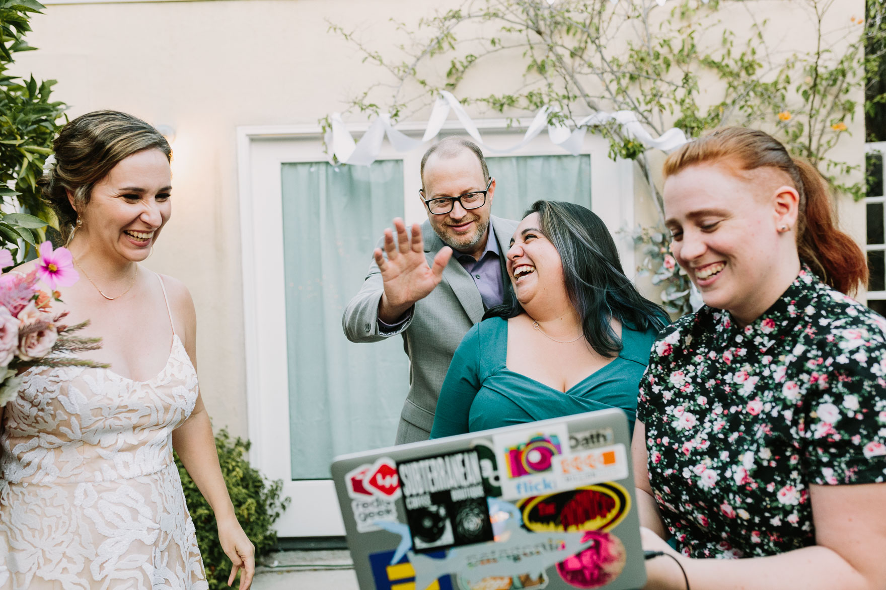 Charming Backyard Microwedding – Photo by Let's Frolic Together