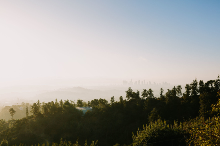 Surprise Proposal High above LA – Photo by Let's Frolic Together
