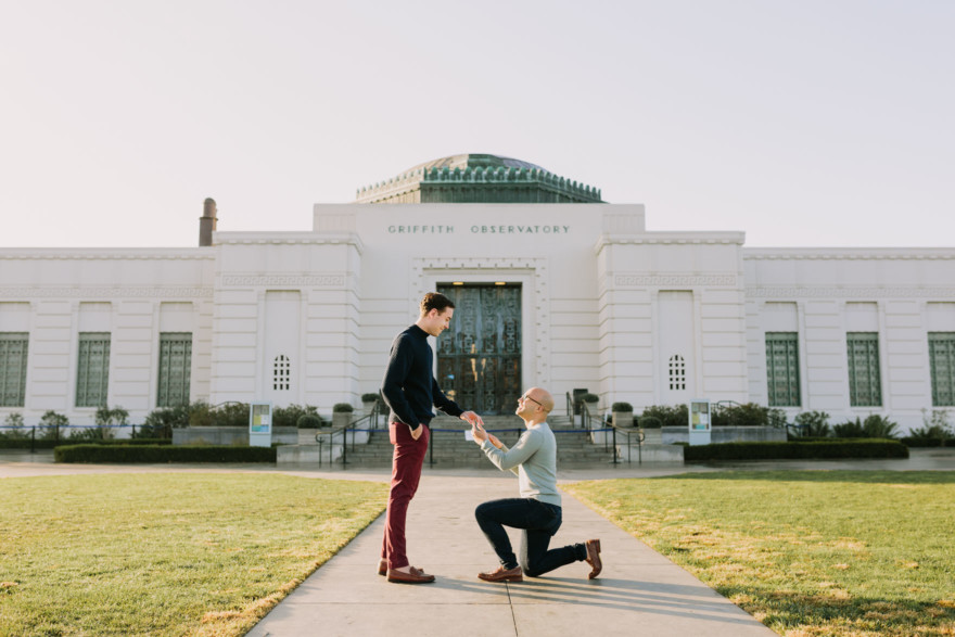 Surprise Proposal High above LA – Photo by Let's Frolic Together