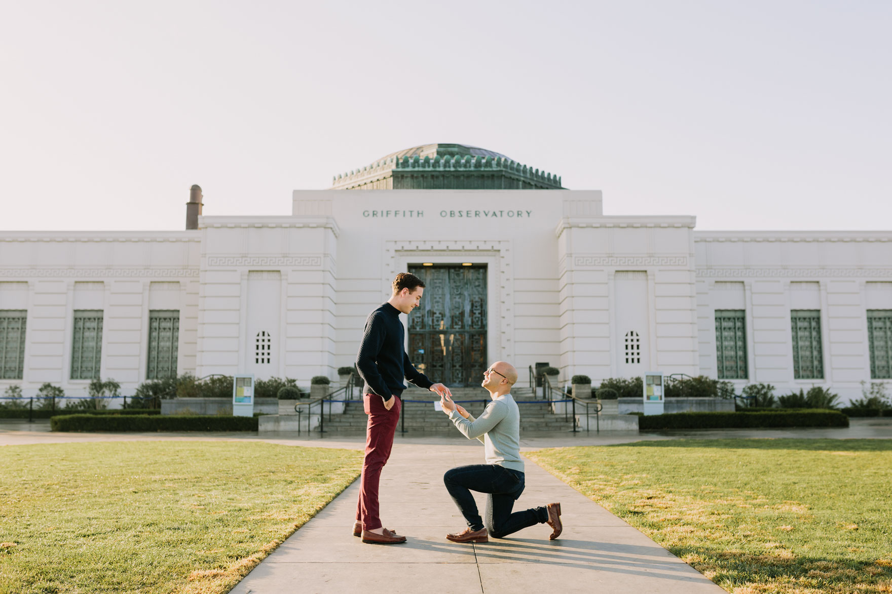 Surprise Proposal High above LA – Photo by Let's Frolic Together