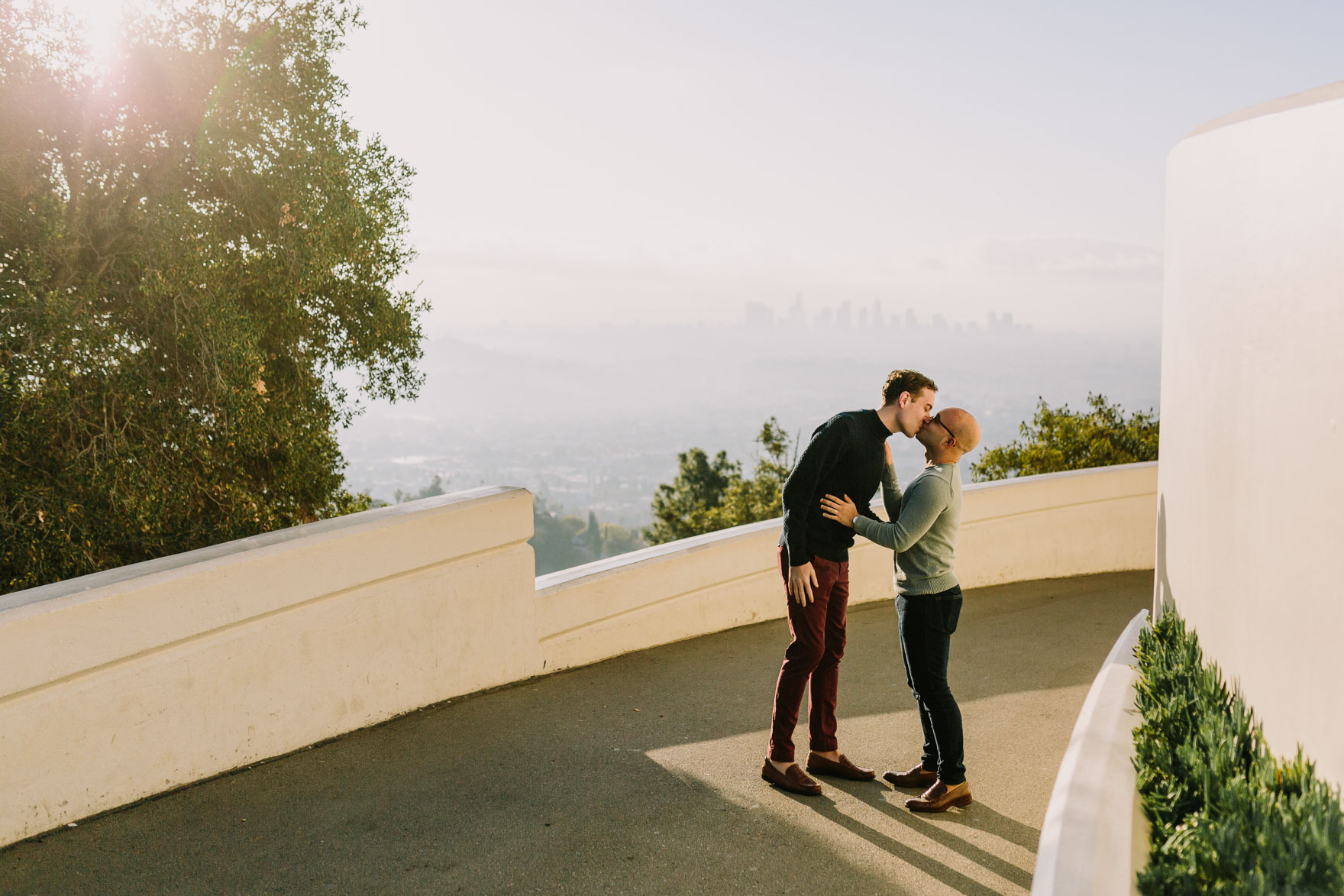 Surprise Proposal High above LA – Photo by Let's Frolic Together
