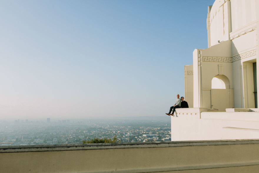 Surprise Proposal High above LA – Photo by Let's Frolic Together