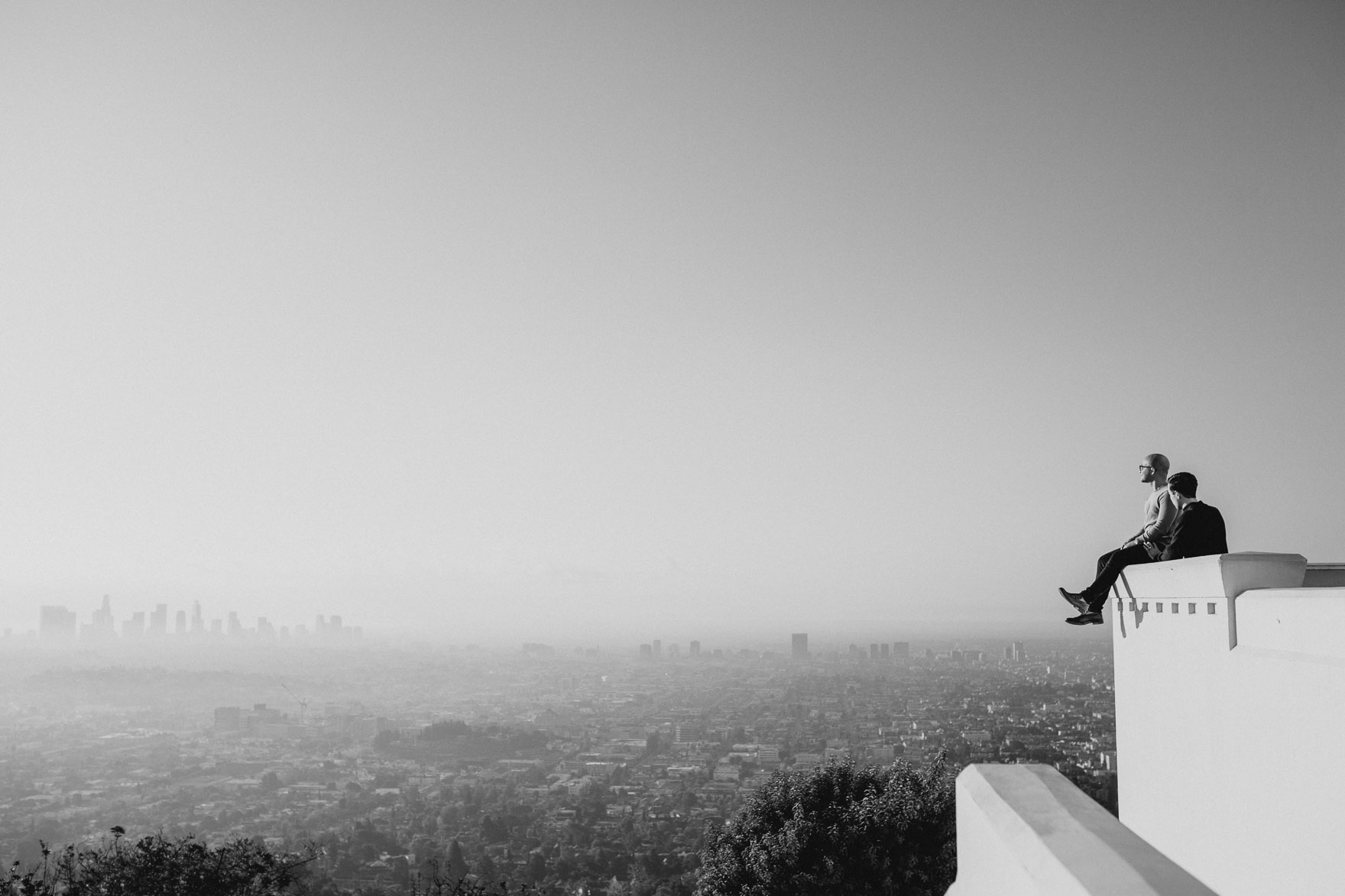 Surprise Proposal High above LA – Photo by Let's Frolic Together