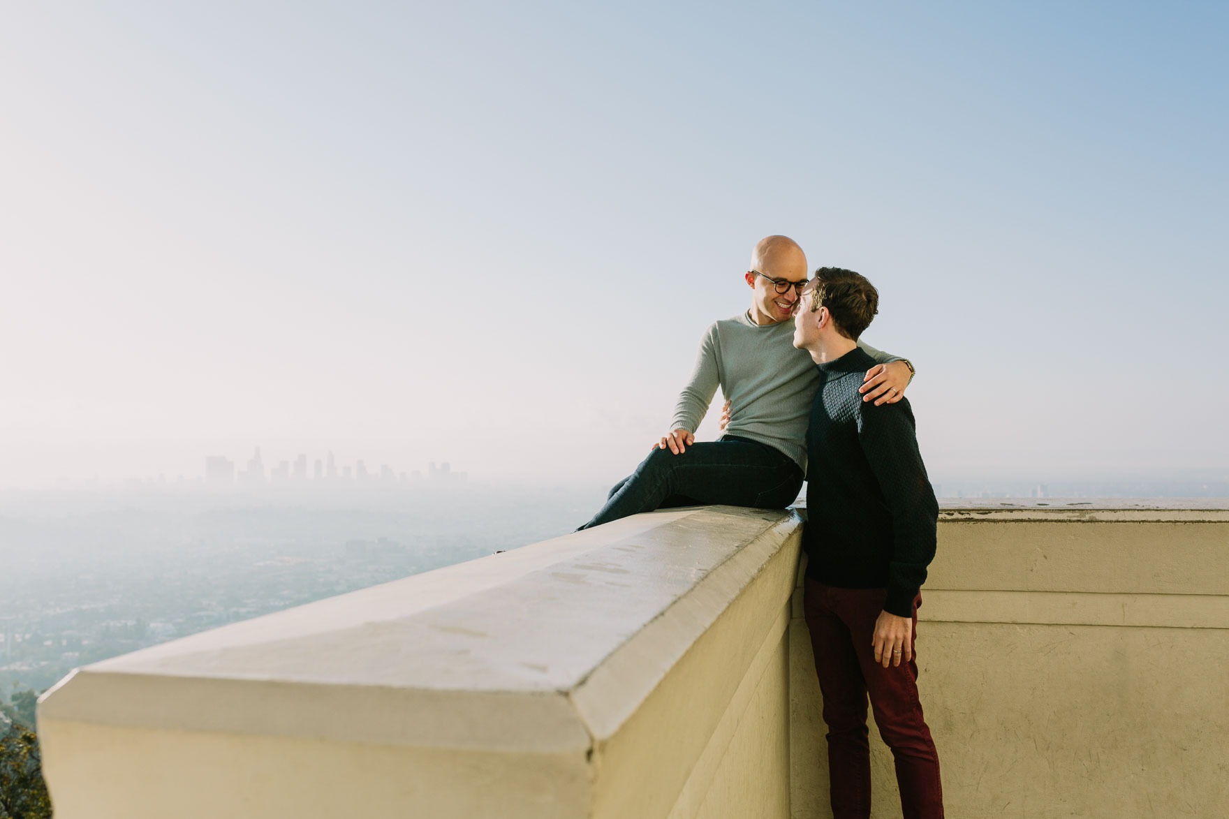 Surprise Proposal High above LA – Photo by Let's Frolic Together