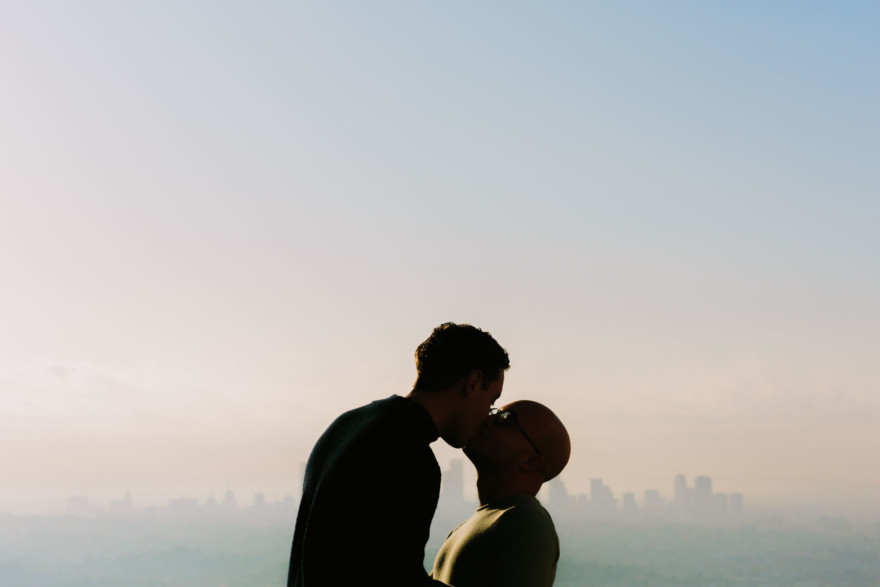 Surprise Proposal High above LA – Photo by Let's Frolic Together