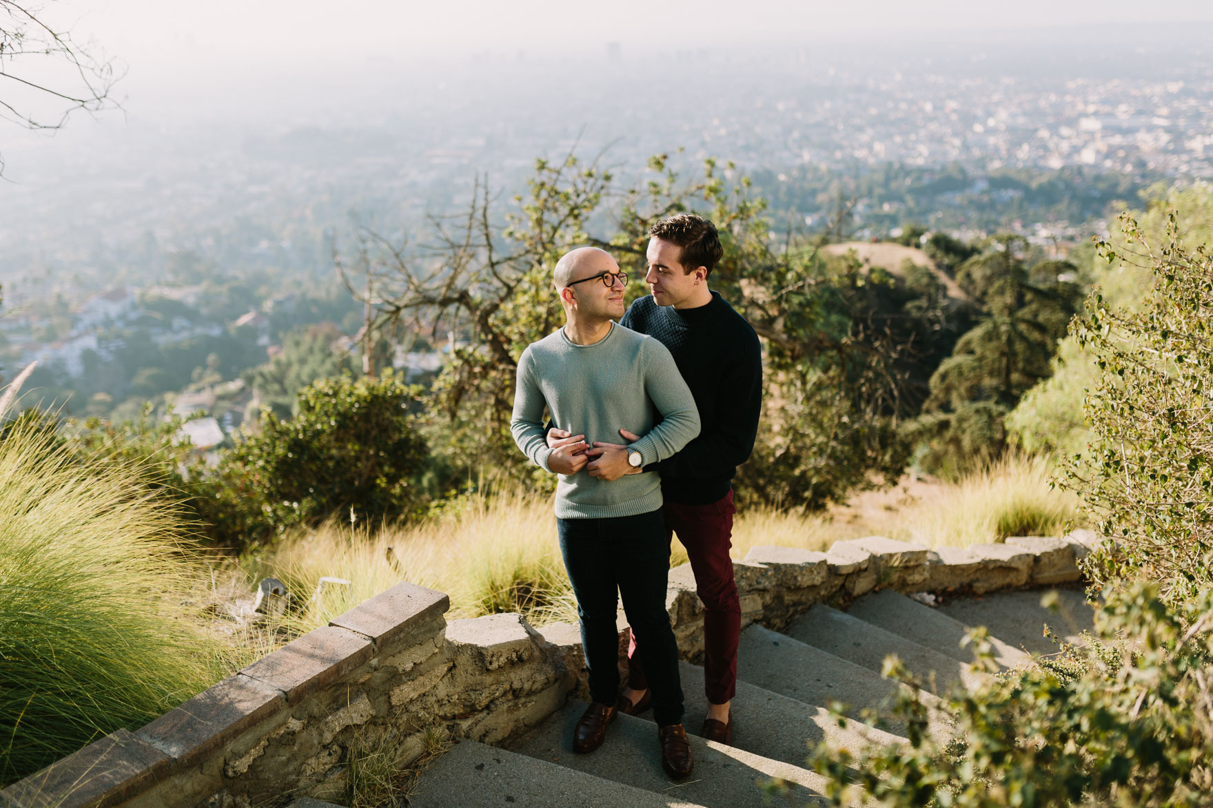 Surprise Proposal High above LA – Photo by Let's Frolic Together