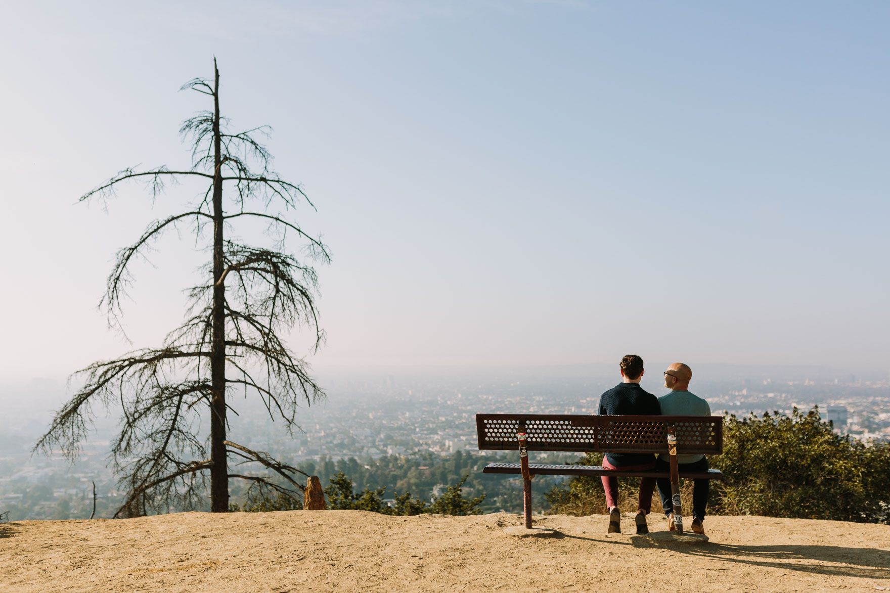 Surprise Proposal High above LA – Photo by Let's Frolic Together