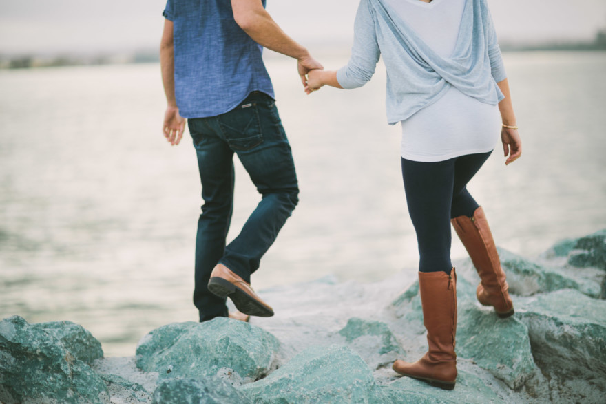 Holding Hands by the Harbor &ndash; Photo by Let's Frolic Together