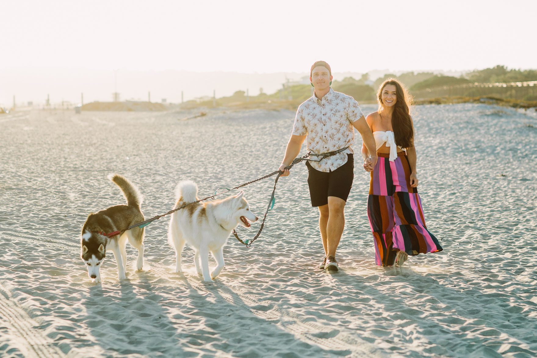 Huskies by the Sandy Shore – Photo by Let's Frolic Together