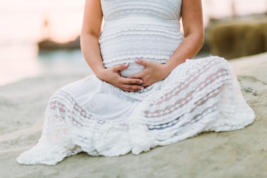 Baby Bump and Sandy Toes – Photo by Let's Frolic Together
