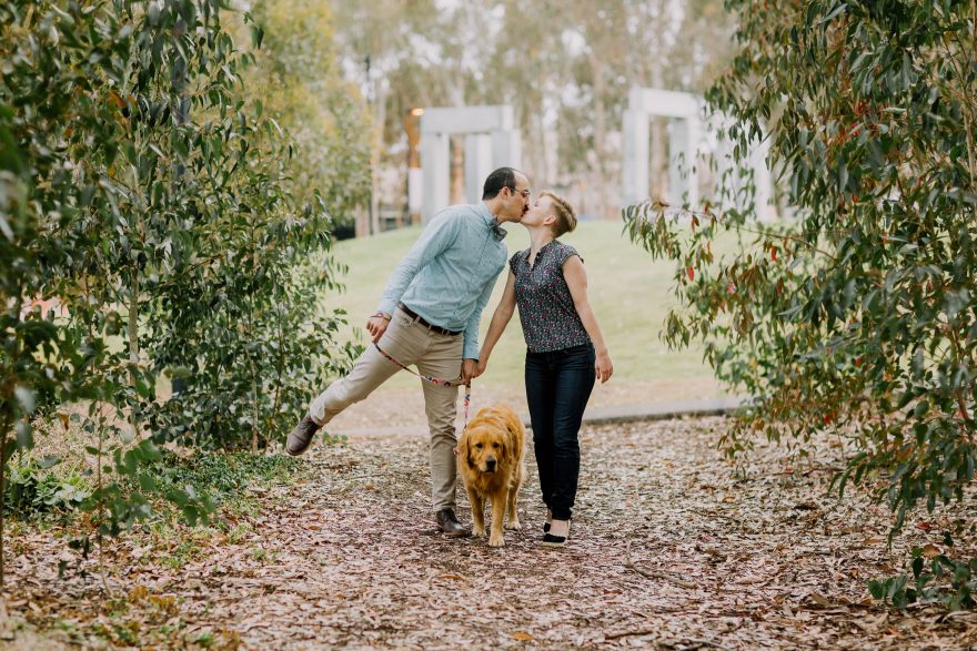 Science and Retriever Snuggles &ndash; Photo by Let's Frolic Together