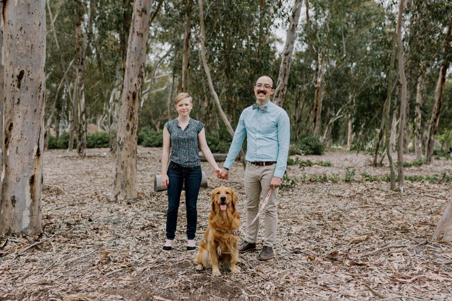 Science and Retriever Snuggles &ndash; Photo by Let's Frolic Together