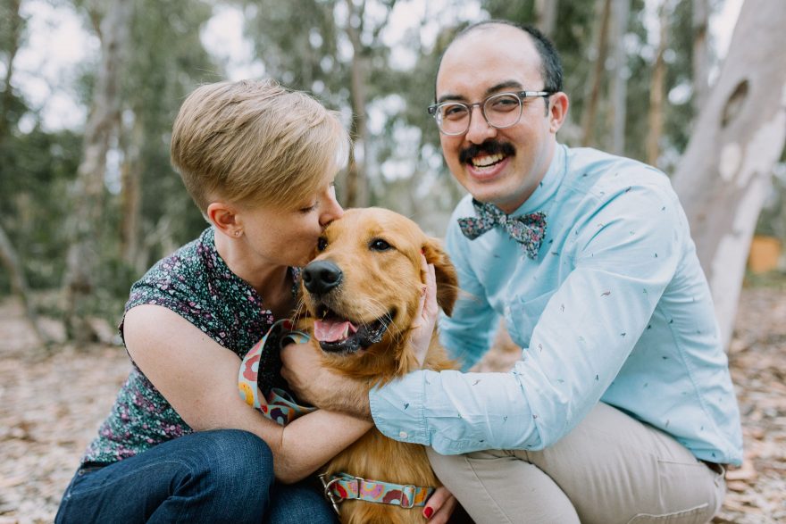 Science and Retriever Snuggles &ndash; Photo by Let's Frolic Together