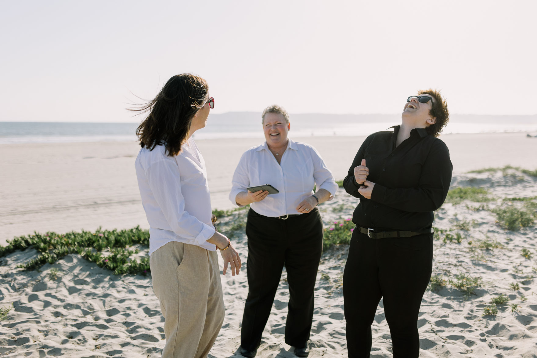 Laid-Back LGBTQ Beach Elopement – Photo by Let's Frolic Together