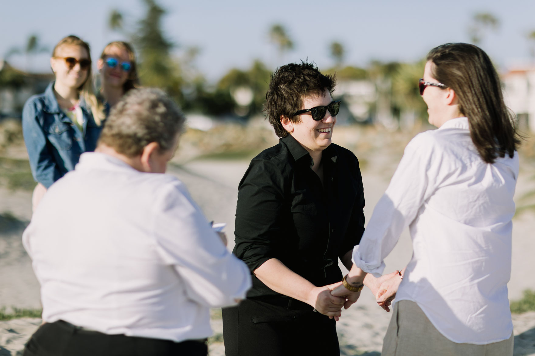 Laid-Back LGBTQ Beach Elopement – Photo by Let's Frolic Together