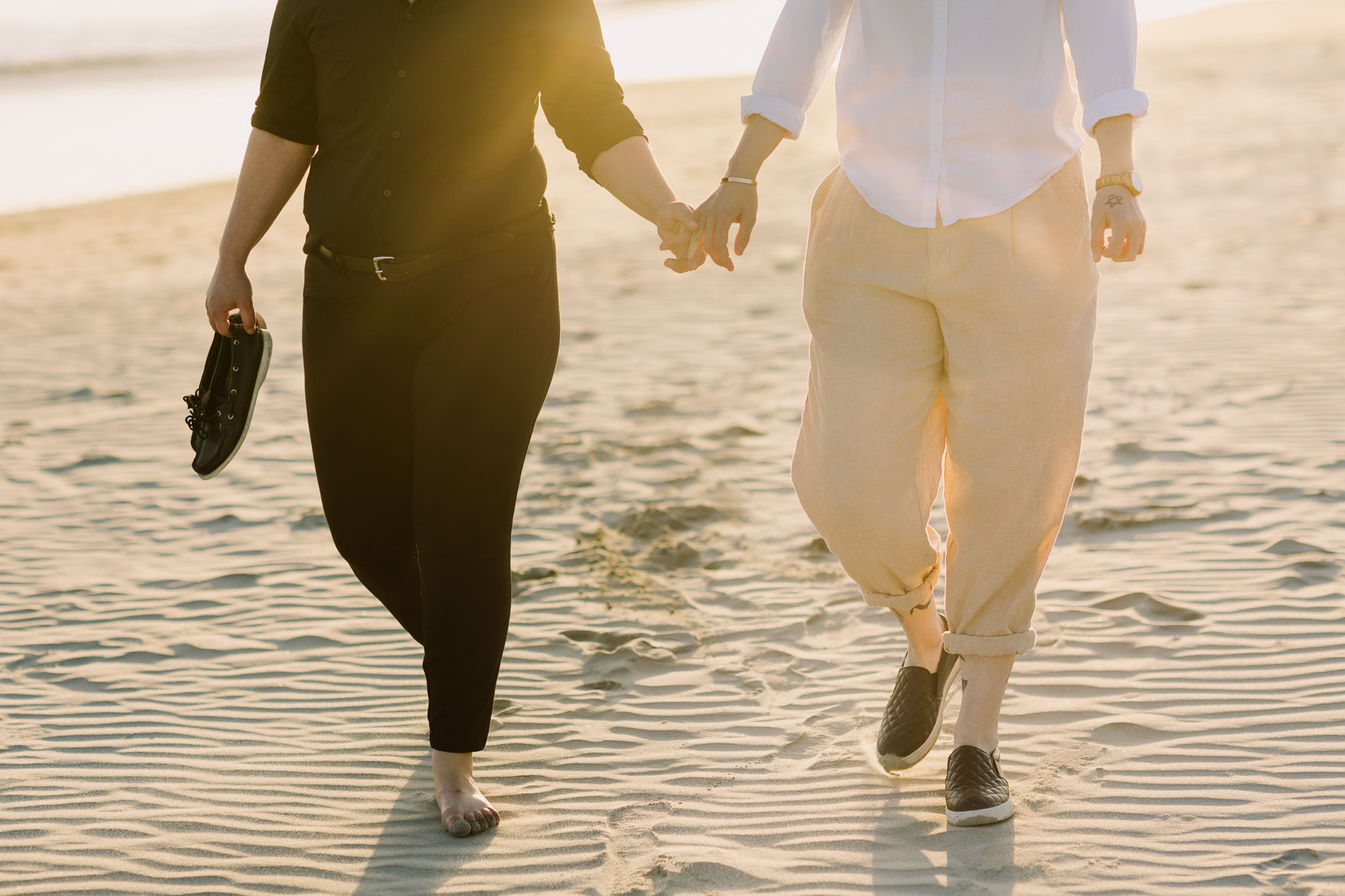 Laid-Back LGBTQ Beach Elopement – Photo by Let's Frolic Together