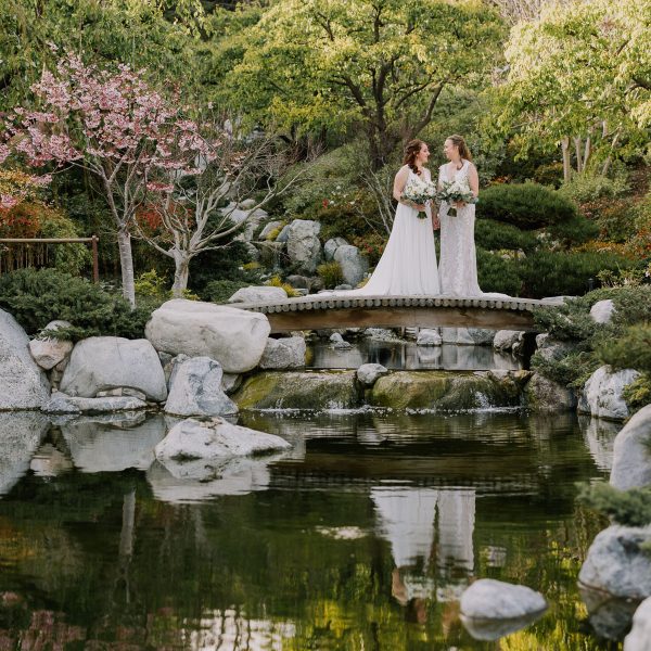 Glowing LGBTQ Japanese Garden Wedding &ndash; Photo by Let's Frolic Together